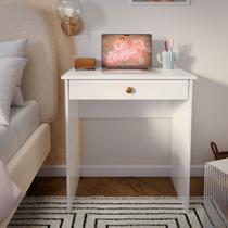 Escrivaninha Multifuncional com Gaveta e Puxador Cromado para Estudo, Quarto ou Escritório cores