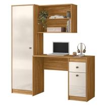 Escrivaninha Multiuso Coimbra com Gaveta MDF-MDP 162cm Freijó Off White Moval Móveis Escrivaninha Multiuso Coimbra com Gaveta MDF-MDP 162cm Freijó Off White Moval Móveis