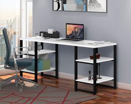Escrivaninha Multiuso Innovare Luxo Home Office Estudo Escritório Prateleiras Mesa Industrial Nichos Sala Notebook Gamer Computador Simples - Moveis House