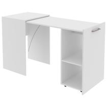 Escrivaninha Multiuso Retratil 2 Nicho Me4170 Branco