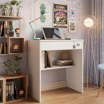 Escrivaninha Multiuso Robusta Versátil De Alta qualidade Com Gaveta E Prateleira Inferior Para Estudo Ou Home Office Compacta E Moderna