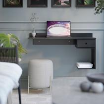 Escrivaninha Notebook Suspensa 1 Gaveta Preto - JM Casa dos Móveis Escrivaninha Notebook Suspensa 1 Gaveta Preto - JM Casa dos Móveis