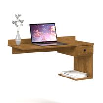 Escrivaninha Notebook Suspensa Madri com Gaveta cor Freijó - JM Casa dos Móveis Escrivaninha Notebook Suspensa Madri com Gaveta cor Freijó - JM Casa dos Móveis