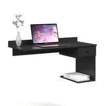 Escrivaninha Notebook Suspensa Madri com Gaveta cor Preto - JM Casa dos Móveis Escrivaninha Notebook Suspensa Madri com Gaveta cor Preto - JM Casa dos Móveis