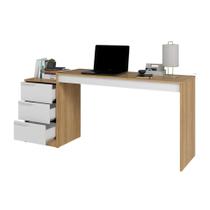 Escrivaninha Office 3 GV Castanho e Branca Escrivaninha Office 3 GV Castanho e Branca