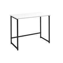 Escrivaninha Office Branca Base Aço Preto 75x80x45 cm Daf