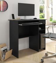 Escrivaninha Office Mesa De Computador Com Gaveta Suporte De Teclado E Nichos Viena Preto Escrivaninha Office Mesa De Computador Com Gaveta Suporte De Teclado E Nichos Viena Preto