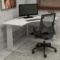 Escrivaninha p/ Escritório em L 120cm x 60cm Pés metal F5