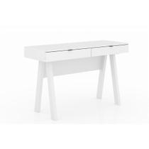 Escrivaninha p/ Escritório ME4128 c/ 2 Gavetas Branco - Tecno Mobili