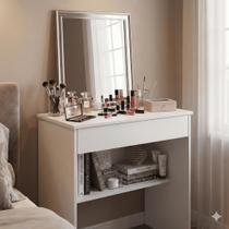 Escrivaninha Para Computador com 1 Gaveta Resistente com Facil Montagem Promoção Penteadeira