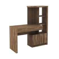 Escrivaninha Para Computador Com Armario ME4143 Nogal Tecno Mobili Escrivaninha Para Computador Com Armario ME4143 Nogal Tecno Mobili