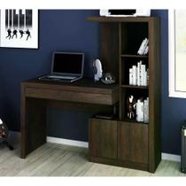 Escrivaninha Para Computador Com Armário Me4143 Rustico Escrivaninha Para Computador Com Armário Me4143 Rustico