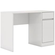 Escrivaninha para Computador Morada 1 Porta 1 Gaveta Branco Demóbile