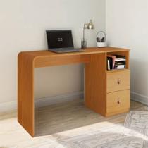 Escrivaninha para Escritório Alice 2 Gavetas Puxador em Couro JCM Escrivaninha para Escritório Alice 2 Gavetas Puxador em Couro JCM