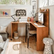 Escrivaninha para escritorio em L Algarve freijo Escrivaninha para escritorio em L Algarve freijo