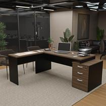 Escrivaninha para Escritório Pedestal em L 3 Gavetas Escrivaninha para Escritório Pedestal em L 3 Gavetas