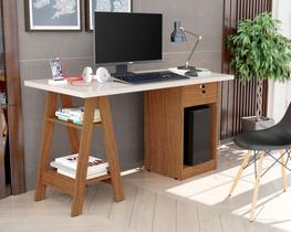 Escrivaninha Para Escritório/ Quarto- Bali Off com Canela