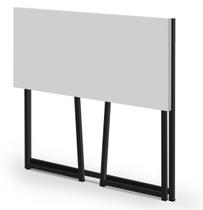 escrivaninha para quarto com pes dobravel ideal para notebook estudo branco com preto