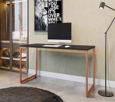 Escrivaninha para quarto Porto - 1200x500 - Estrutura Cobre - Preto Escrivaninha para quarto Porto - 1200x500 - Estrutura Cobre - Preto