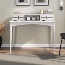 Escrivaninha para Quarto Retro Madeira 4 Gavetas Milano Branco Escrivaninha para Quarto Retro Madeira 4 Gavetas Milano Branco