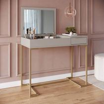 Escrivaninha Penteadeira c/ Espelho Champagne/Arenas