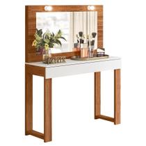 Escrivaninha Penteadeira Camarim Real Cinamomo Mel/Branco - Mobler Escrivaninha Penteadeira Camarim Real Cinamomo Mel/Branco - Mobler