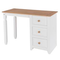 Escrivaninha Penteadeira com 3 Gavetas Branco Escrivaninha Penteadeira com 3 Gavetas Branco