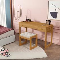 Escrivaninha penteadeira com espelho e banqueta Luanda Fenix