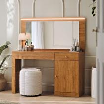 Escrivaninha Penteadeira com LED Nina 108cm Canela