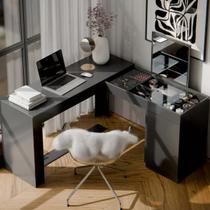 Escrivaninha Penteadeira de Canto Com Espelho 1 Porta Giulia