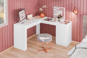 Escrivaninha Penteadeira De Canto Com Espelho Star