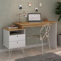 Escrivaninha Plus Home Office 2 Gavetas Olmo-branco Escrivaninha Plus Home Office 2 Gavetas Olmo-branco