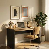 Escrivaninha Retangular MDF Industrial Preto Escrivaninha Retangular MDF Industrial Preto