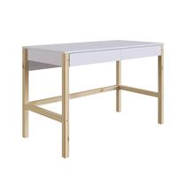 Escrivaninha Solution 2 Gavetas 120cm Branco E Madeira Pinus Natural Artesano Escrivaninha Solution 2 Gavetas 120cm Branco E Madeira Pinus Natural Artesano