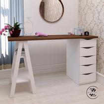 Escrivaninha spirit ii - nogal/branco 6018 Escrivaninha spirit ii - nogal/branco 6018