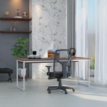 Escrivaninha Studio Nogal e Branca 180 cm