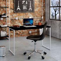 Escrivaninha Studio Preta e Branca 120 cm