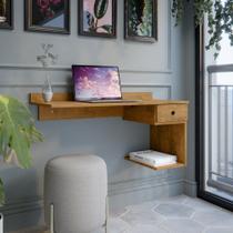 Escrivaninha Suspensa com 1 gaveta para quarto ou escritório - Freijó Escrivaninha Suspensa com 1 gaveta para quarto ou escritório - Freijó