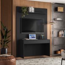 Escrivaninha Suspensa com Painel Para TV de 55" NT 2100 1 Gaveta 129,6cm Preto Tx