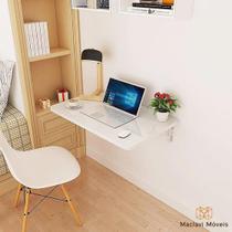 Escrivaninha Suspensa Dobrável Mesa de Estudo para Quarto 80cm x 30cm Compacta