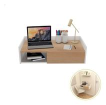 Escrivaninha Suspensa Mesa Flutuante Madeira Mdp 70x36cm Escrivaninha Suspensa Mesa Flutuante Madeira Mdp 70x36cm