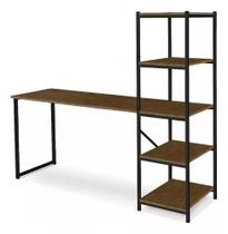 Escrivaninha Torre Slim 5 Prateleiras Industrial