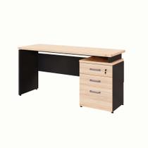 Escrivaninha Yaris 3 GV Calvi e Preta 150 cm Escrivaninha Yaris 3 GV Calvi e Preta 150 cm