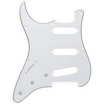 Escudo Branco Para Guitarra Strato Canhota 11 Furos 3 Camadas (Sanduíche) Escudo Branco Para Guitarra Strato Canhota 11 Furos 3 Camadas (Sanduíche)