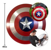 Escudo Capitão América Avengers Marcas de Tiro Alumínio 30cm Escudo Capitão América Avengers Marcas de Tiro Alumínio 30cm