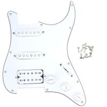 Escudo completo guitarra Strato HSS captador Branco MXP kit Escudo completo guitarra Strato HSS captador Branco MXP kit