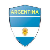 Escudo Da Argentina Com Moldura Cromada Escudo Da Argentina Com Moldura Cromada