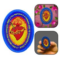 Escudo Da Fé Detém-Te Tecido Sagrado Coração De Maria Santa Margarida Alacoque