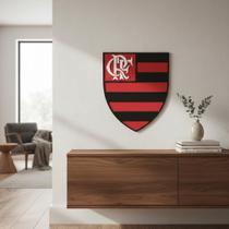 Escudo De MDF Em Alto Relevo 60x55cm Flamengo
