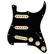 Escudo Fender Pre-wired Stratocaster SSS Tex Mex Black